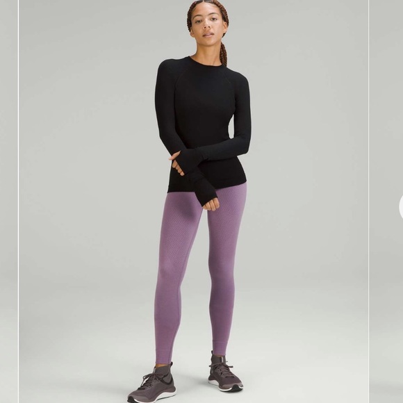 694. Lululemon athletica Keep the Heat Thermal High-Rise Tight 28" Purple Ash 2 - Picture 1 of 3